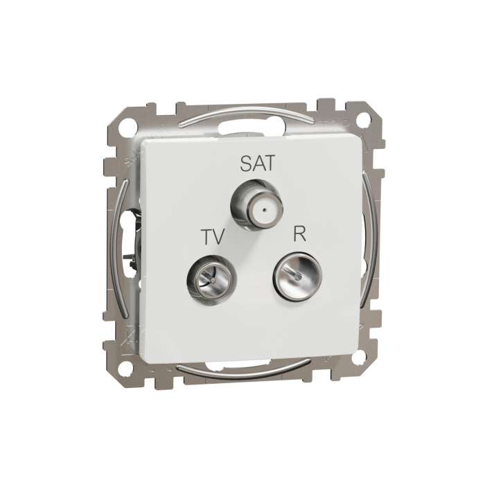 Priza TV/R/SAT trecere 10 dB Schneider Sedna alb SDD111488 [1]