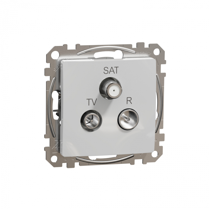 Priza TV/R/SAT trecere 10 dB Schneider Sedna aluminiu SDD113488 [1]