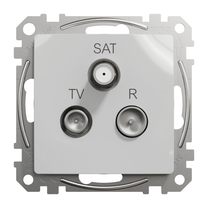 Priza TV/R/SAT trecere 10 dB Schneider Sedna aluminiu SDD113488 [2]