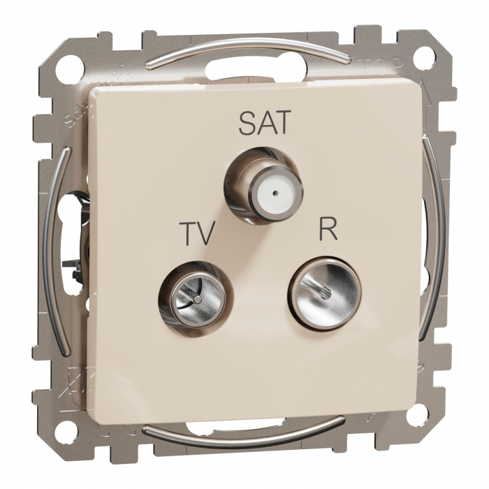 Priza TV/R/SAT trecere 10 dB Schneider Sedna bej SDD112488 [1]