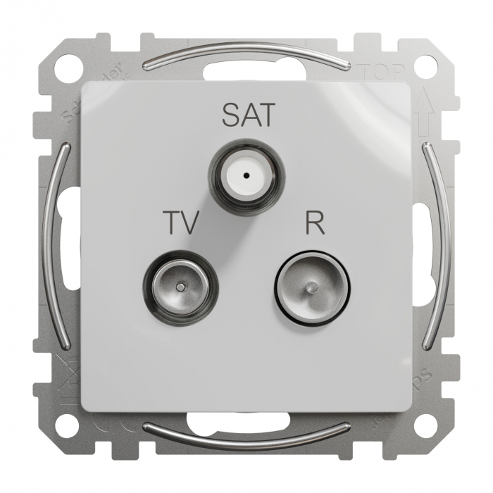 Priza TV/R/SAT trecere 7 dB Schneider Sedna aluminiu SDD113484 [2]