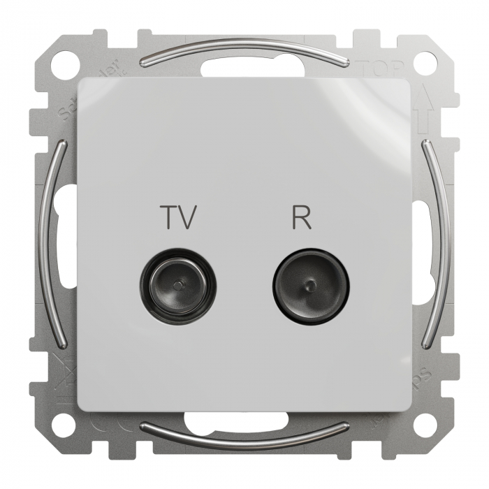 Priza TV/R trecere 7 dB Schneider Sedna aluminiu SDD113474R [2]