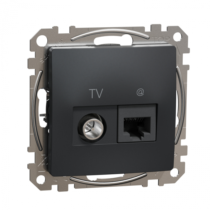 Priza TV+RJ45 UTP CAT6 Schneider Sedna antracit SDD114469T [2]