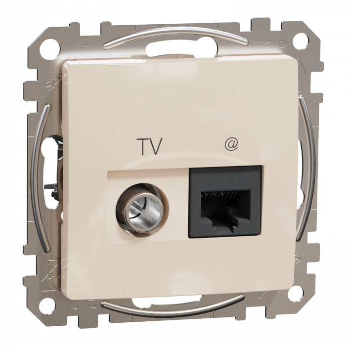 Priza TV+RJ45 UTP CAT6 Schneider Sedna bej SDD112469T [1]
