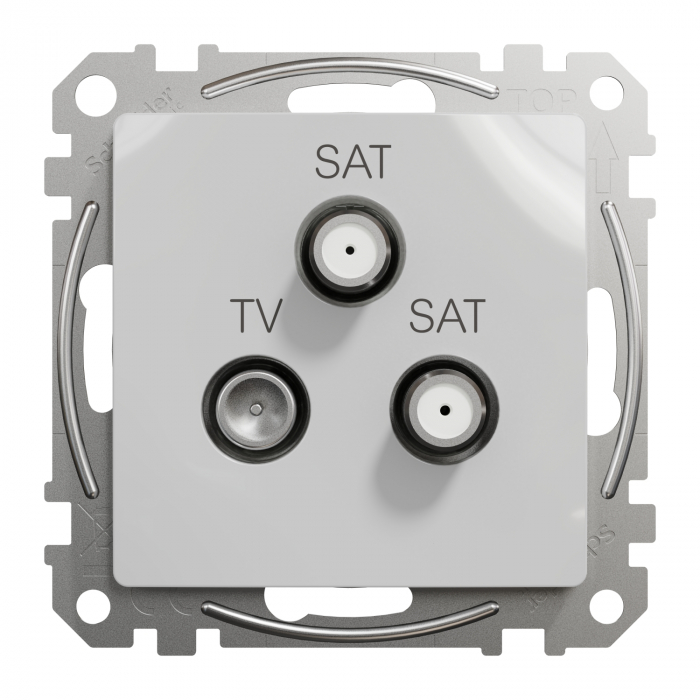 Priza TV/SAT/SAT capat 4 dB Schneider Sedna aluminiu SDD113481S [2]