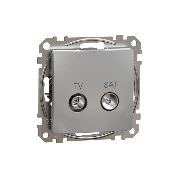 Priza TV/SAT trecere 10 dB Schneider Sedna aluminiu SDD113478S [1]