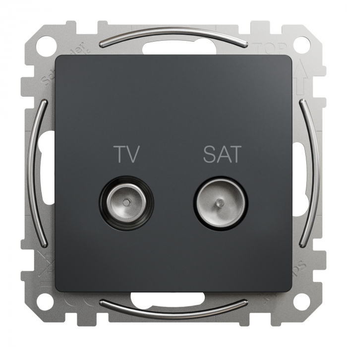 Priza TV/SAT trecere 10 dB Schneider Sedna antracit SDD114478S [1]
