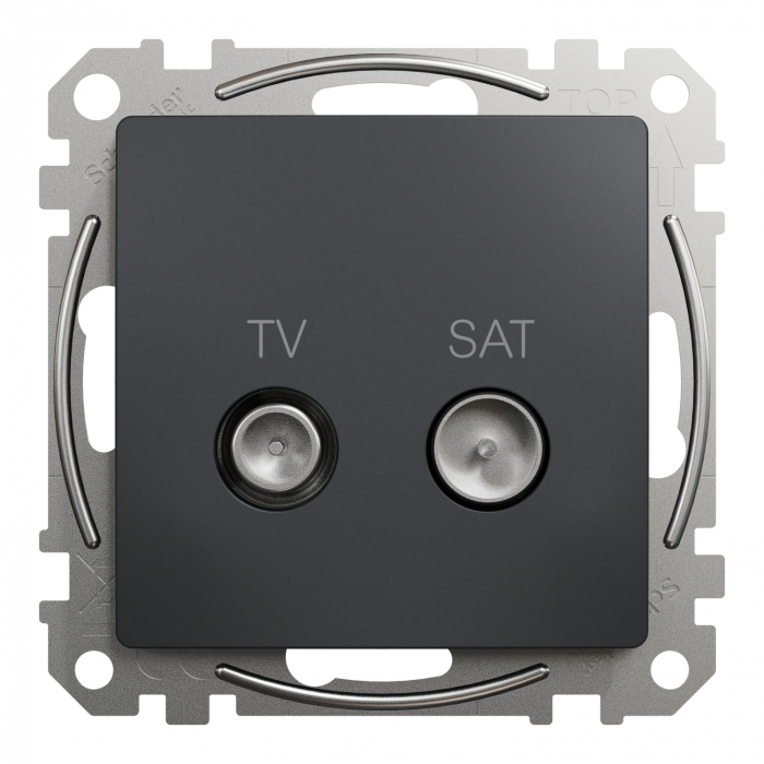 Priza TV/SAT trecere 7 dB Schneider Sedna antracit SDD114474S [1]