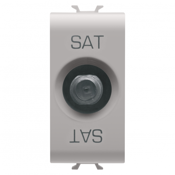 Priza TV satelit de capat TIP F 1M Gewiss Chorus bej satinat MAT GW13371 [1]