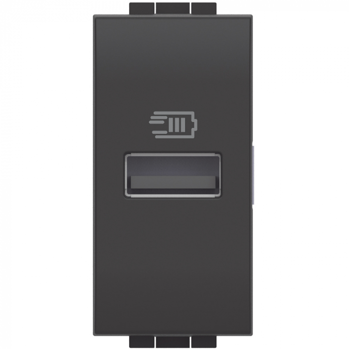 Priza USB 1M Tip A 5V Living Light Bticino antracit L4191A [1]