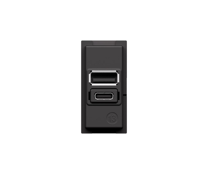 Priza USB 1M Tip A+C 20W Living Now Bticino K4192AC [2]