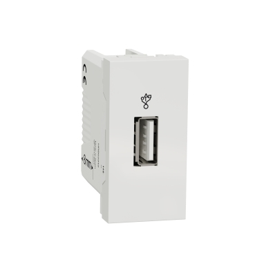 Priza USB conector date 1M Schneider Noua Unica alb NU342918 [1]