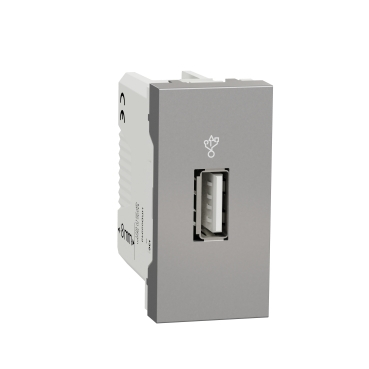 Priza USB date 1M Schneider Noua Unica aluminiu NU342930 [1]