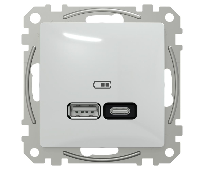Priza USB PD tip A+C 21W Schneider Sedna alb SDD111405 [2]