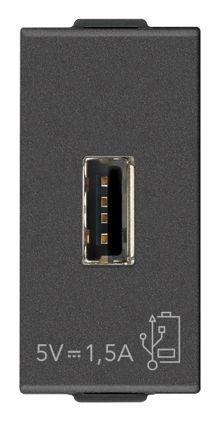Priza USB tip A 1M 1.5A 5V  Vimar Neve carbon matt 09292.CM [1]