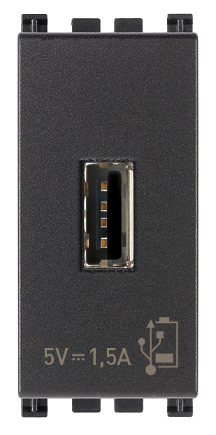Priza USB tip A 5V 1,5A 1M Vimar Arke gri antracit 19292 [1]