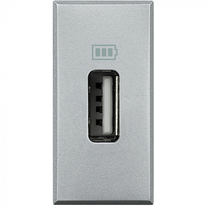 Priza USB tip A 5V 1500mA Axolute Bticino 1M aluminiu HC4285C1 [1]