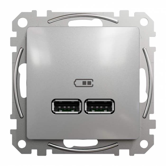 Priza USB tip A+A 2.1A Schneider Sedna aluminiu SDD113401 [2]