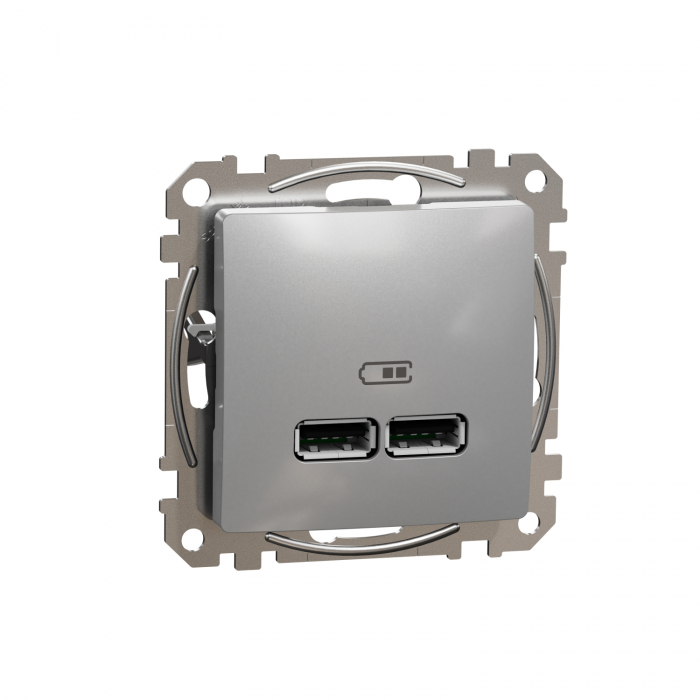 Priza USB tip A+A 2.1A Schneider Sedna aluminiu SDD113401 [1]