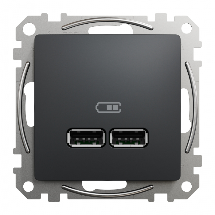 Priza USB tip A+A 2.1A Schneider Sedna antracit SDD114401 [1]