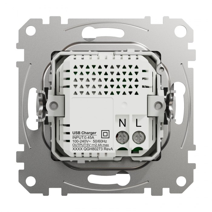 Priza USB tip A+C 2.4A Schneider Sedna aluminiu SDD113402 [3]