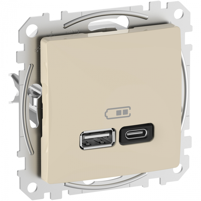 Priza USB tip A+C 45W Schneider Sedna bej SDD112404 [1]