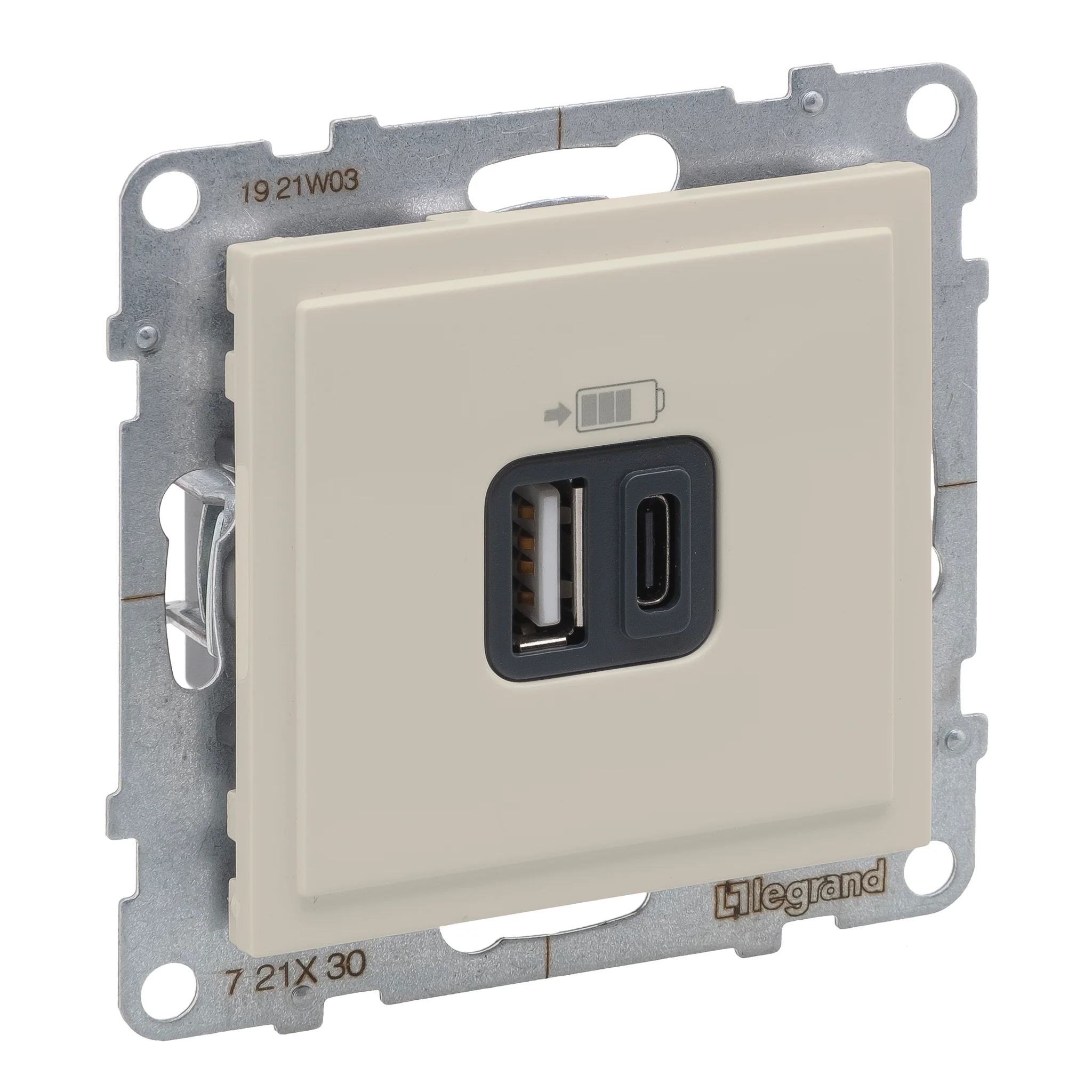 Priza USB tip A+C 5V Legrand Suno ivoar 721230 [1]