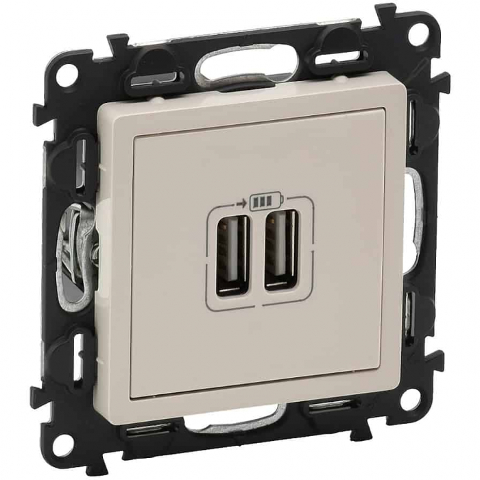 Priza USB tip C dubla 5V 1500mA Legrand Valena Life ivoar 753212 [1]