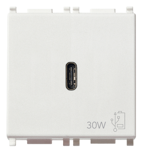 Priza USB tip C PD 30W 2M Vimar Plana alb 14298 [1]