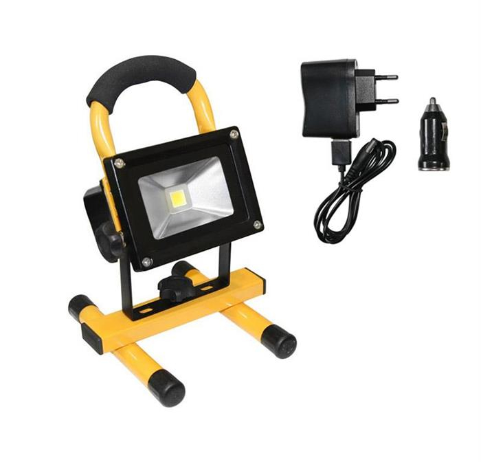 Proiector led portabil 12-230V 10W 4000K 950lm IP65 Lumen Adeleq 00-500122/alb [1]
