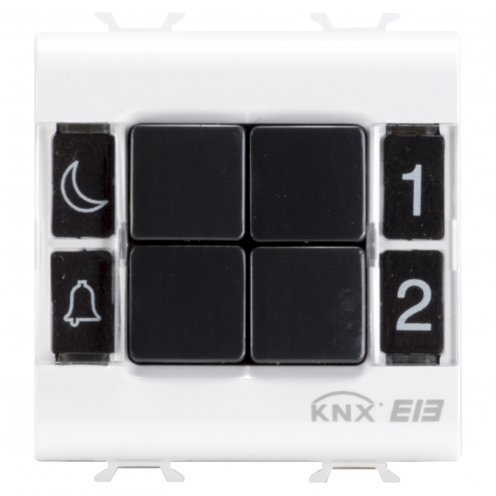 Pulsantiera 4 canale 2M Gewiss Chorus KNX alb MAT GW15782 [1]