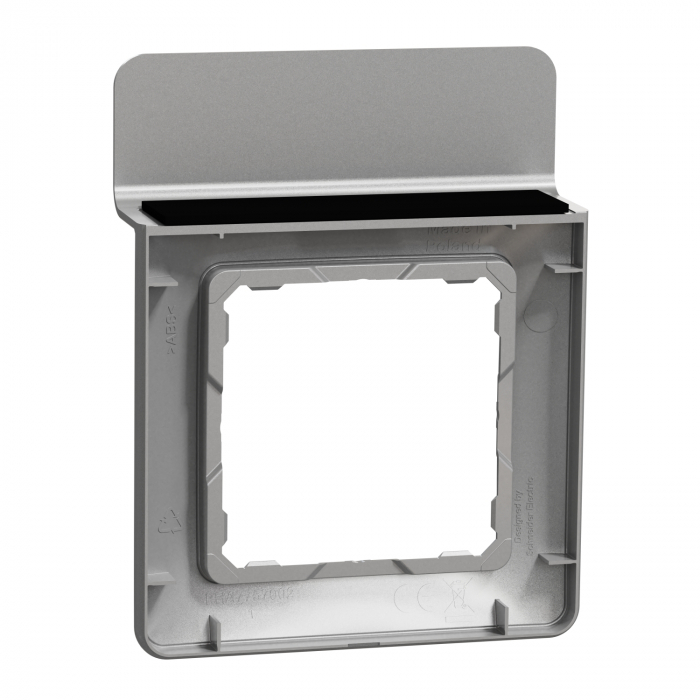 Rama Ornament 1 post cu suport telefon Schneider Sedna aluminiu SDD313809 [2]