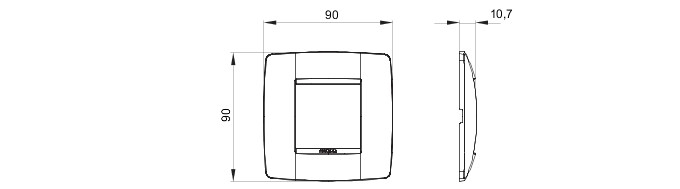 Rama Ornament 2M ONE Gewiss Chorus  alb GW16122TB [2]