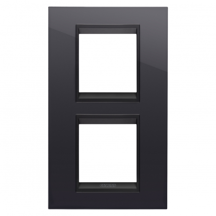 Rama Ornament 2P verticala LUX Gewiss Chorus monocrom negru GW16224YN [1]