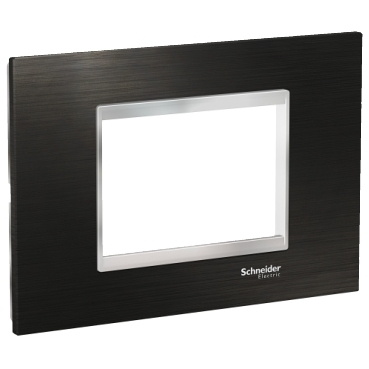 Rama Ornament 3M inox Schneider Eazy Styl negru/crom LMR7733038 [1]