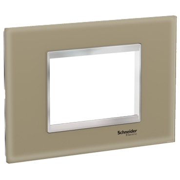 Rama Ornament 3M sticla Schneider Eazy Styl maro deschis/crom LMR7923038 [1]