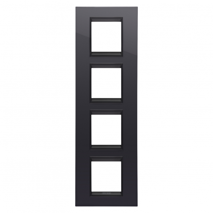 Rama Ornament 4P verticala LUX Gewiss Chorus monocrom negru GW16229YN [1]