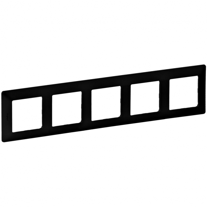 Rama ornament 5 posturi Legrand Valena Life negru mat 754255 [1]