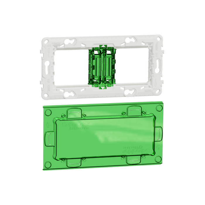 Rama Suport 2P sau 4M fixare plastic Schneider Noua Unica NU7004PC [1]