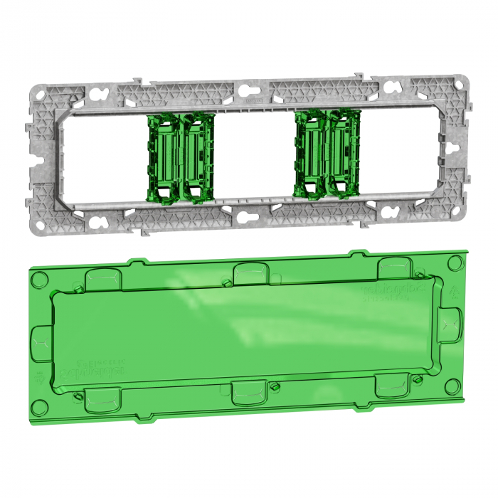 Rama Suport 3P sau 6/8M fixare zamak Schneider Noua Unica Pro NU7006C [2]
