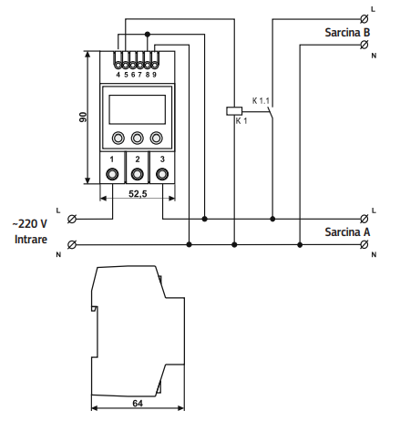 Releu de protectie tensiune 1-50A DigiTop AP-50A [2]