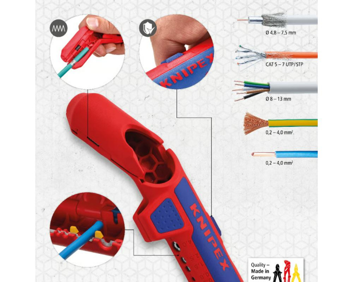 Scula universala pentru dezizolat dreptaci Knipex 16 95 01 SB [3]