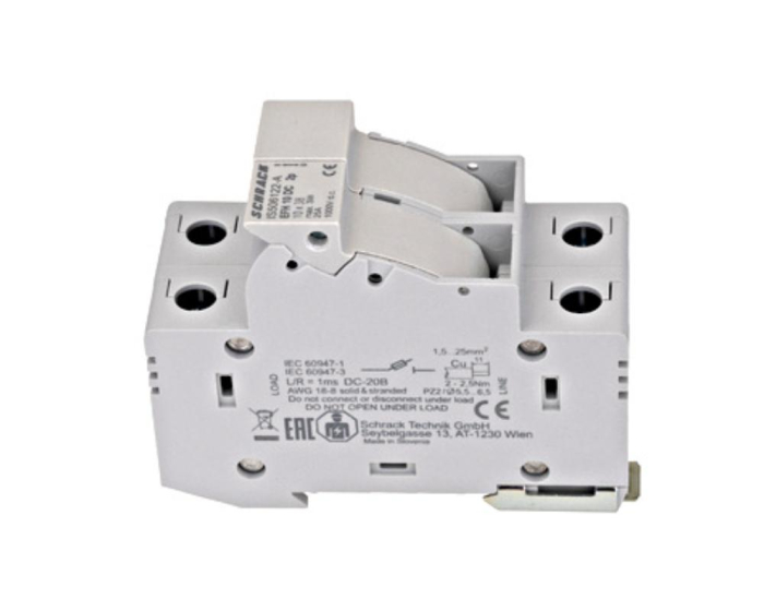 Separator cu fuzibil voltaic 2P 25A 10X38mm Schrack IS506122-A [3]