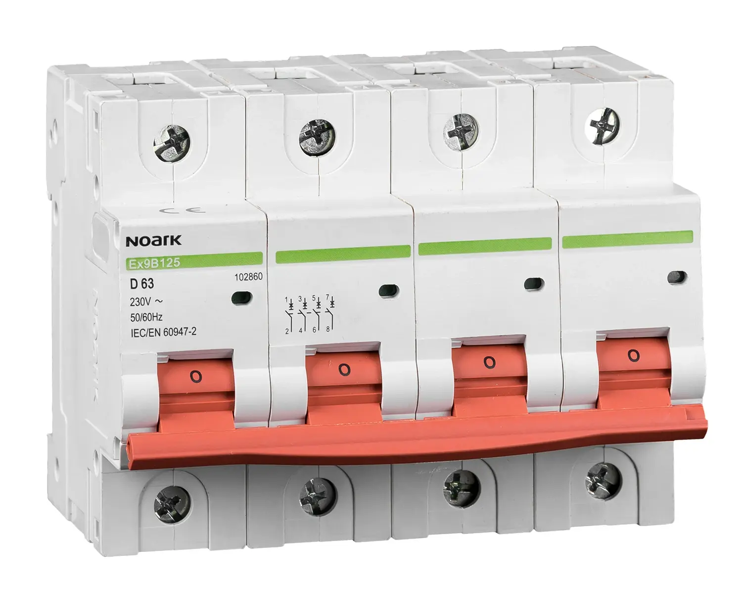 Siguranta automata 100A 4P C 20kA Ex9B125 Noark 102852 [1]