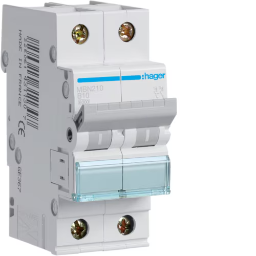 Siguranta automata 10A 2P 6ka B Hager MBN210 [1]