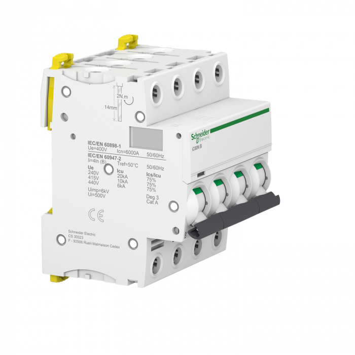 Siguranta automata 10A 4P 6ka B Acti9 Ic60N Schneider A9F73410 [2]