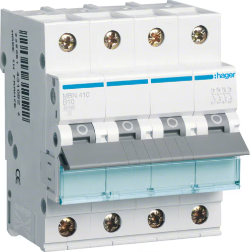 Siguranta automata 10A 4P 6ka B Hager MBN410 [1]