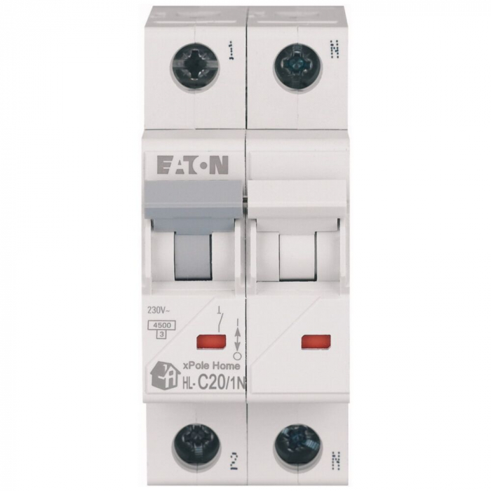 Siguranta automata 20A 1P+N C 4,5ka Xpole Eaton HL-C20/1N [1]
