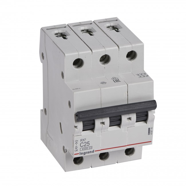 Siguranta automata 25A 3P C 4,5ka Legrand RX3 419710 [1]