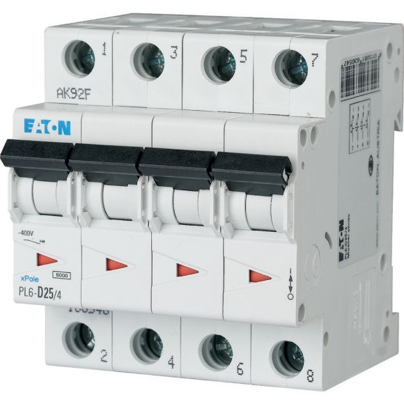Siguranta automata 25A 4P C 6ka Eaton PL6-C25/4 [1]